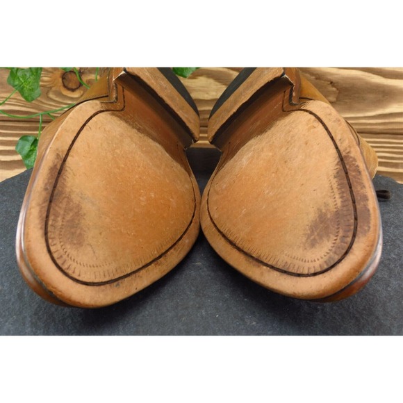 Gordon Rush Shoes Sz 11 M Almond Toe Brown Derby Oxfords Leather Men - Picture 8 of 8